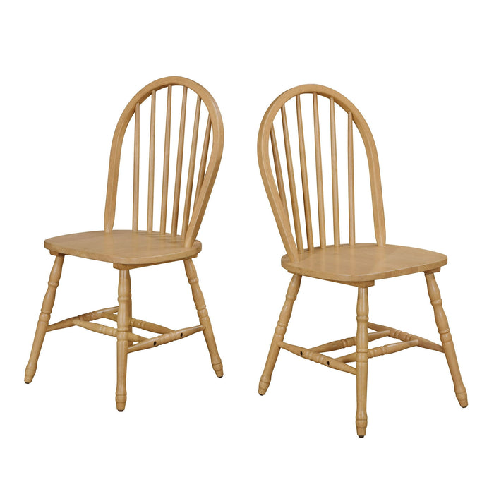Better Homes and Gardens Autumn Lane Windsor Solid Wood Dining Chairs, Light Honey Finish - new