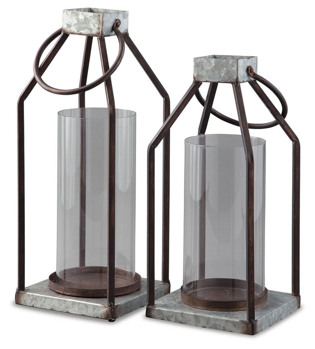 Diedrick Gray/Black Lantern Set (Priced Per Item, Must Order 2, 4, 6, or 8)
