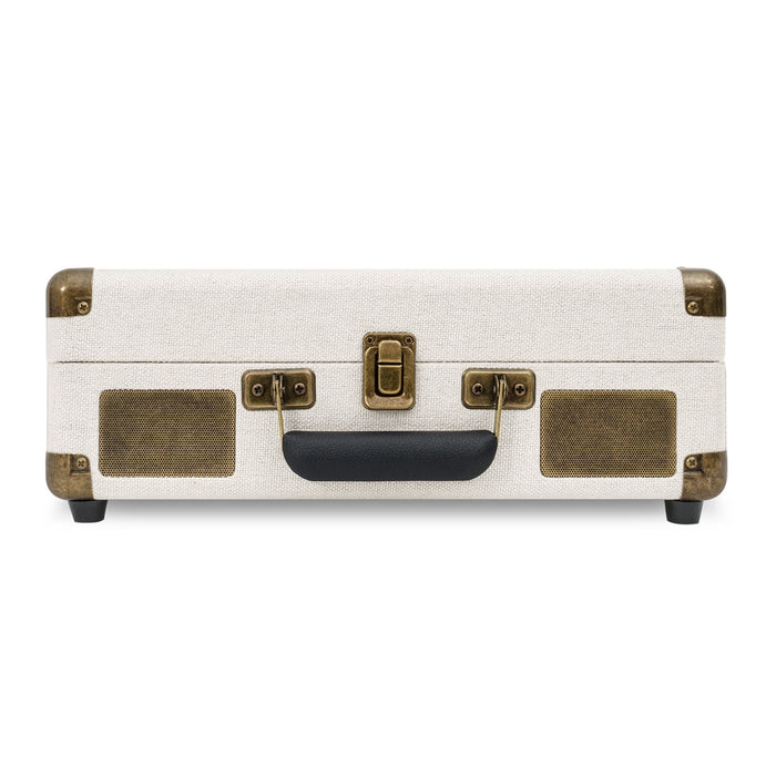 Victrola Venture Bluetooth Portable Mid-Century Modern Suitcase Record Player with 3-Speed Turntable & Built-in Speakers | Oak - new