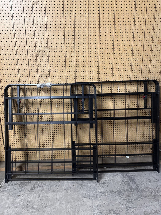 Mainstays King 14" High Profile Foldable Steel Platform Bed Frame with Storage Space Under Frame, No Box Spring Required, Black - new