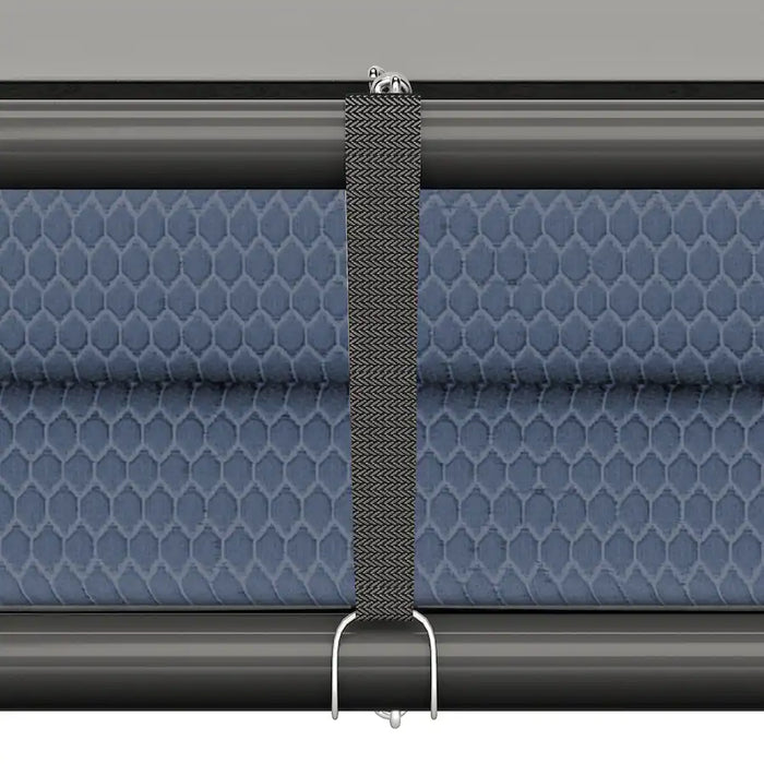 Boyd Sleep - Folding Guest Bed, Metal Frame with GelLux PU Mattress, Washable Removable Cover - Dark Blue - new