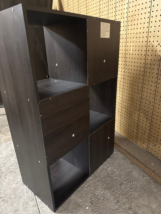 Mainstays 6 Cube Storage Organizer, Espresso - new