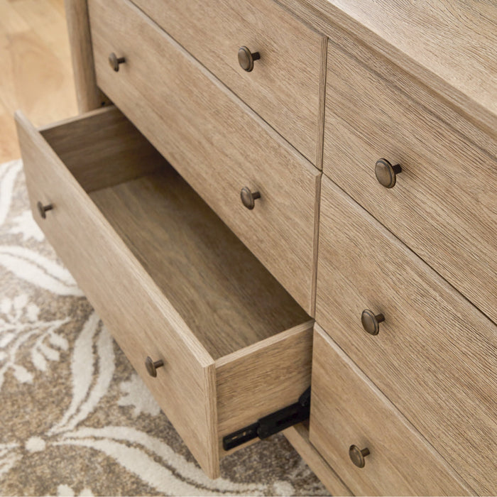 My Texas House Monroe 6-Drawer Dresser, Brushed Oak Finish - new