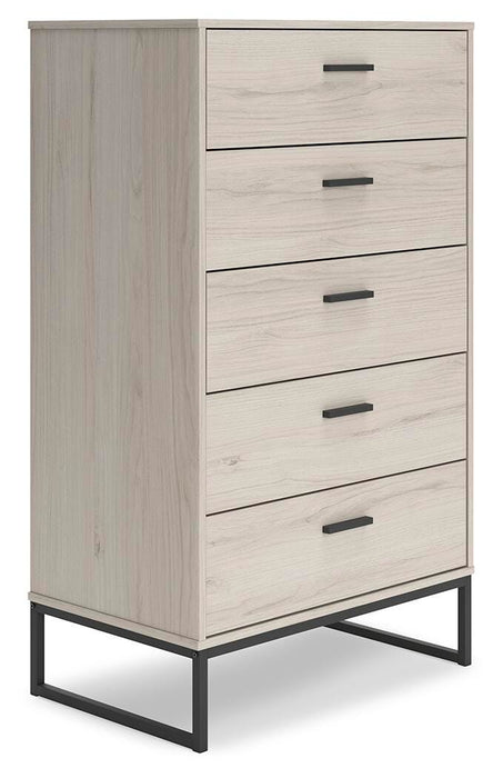 Socalle Light Natural Five Drawer Chest