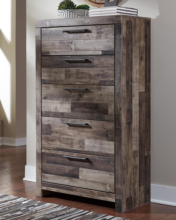 Derekson Multi Gray Five Drawer Chest