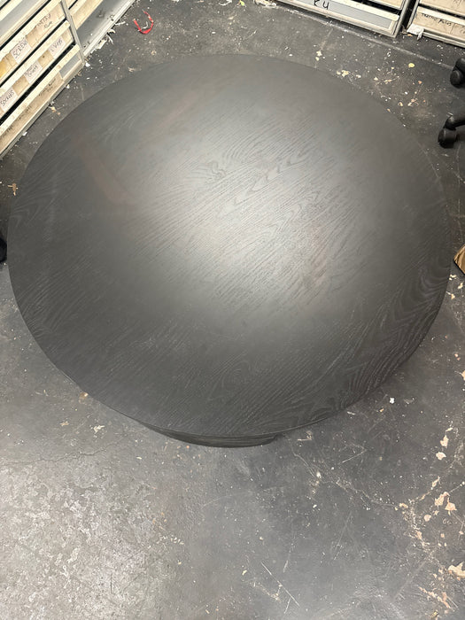 Beautiful Mod Round Coffee Table by Drew Barrymore, Black Wood Finish - new