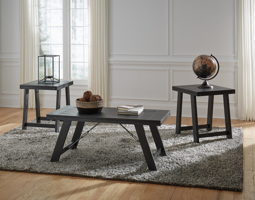 Noorbrook Black/Pewter Occasional Table Set (3/CN)