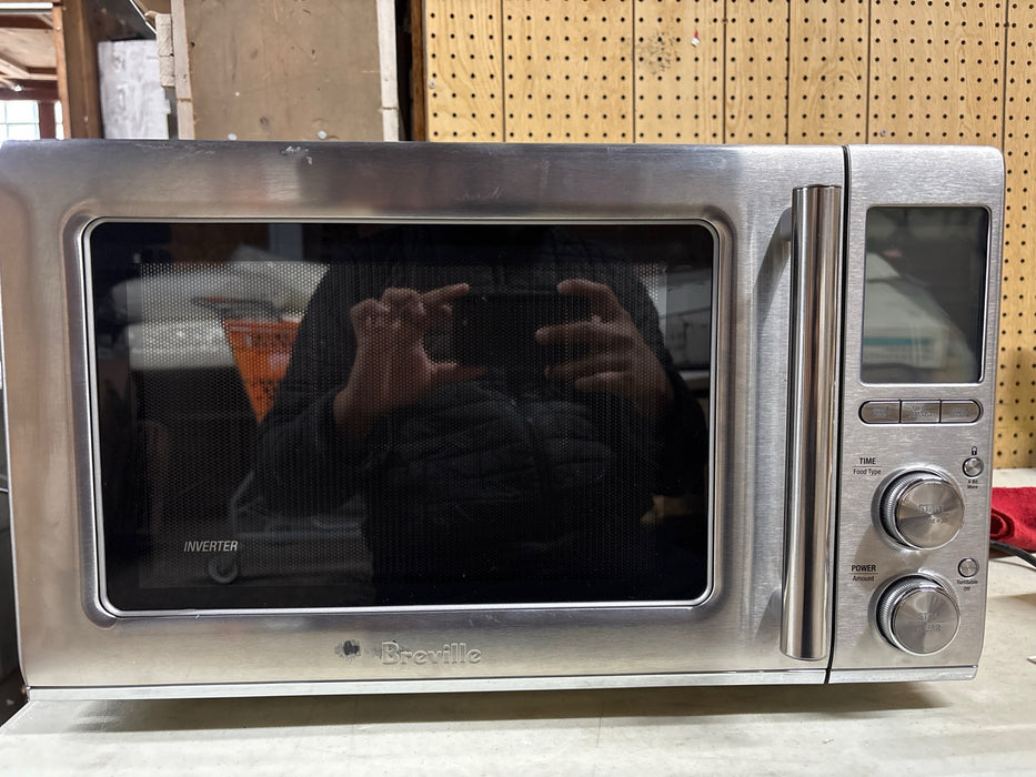 Breville - the Smooth Wave 1.2 Cu. Ft. Microwave - Stainless Steel - open_box