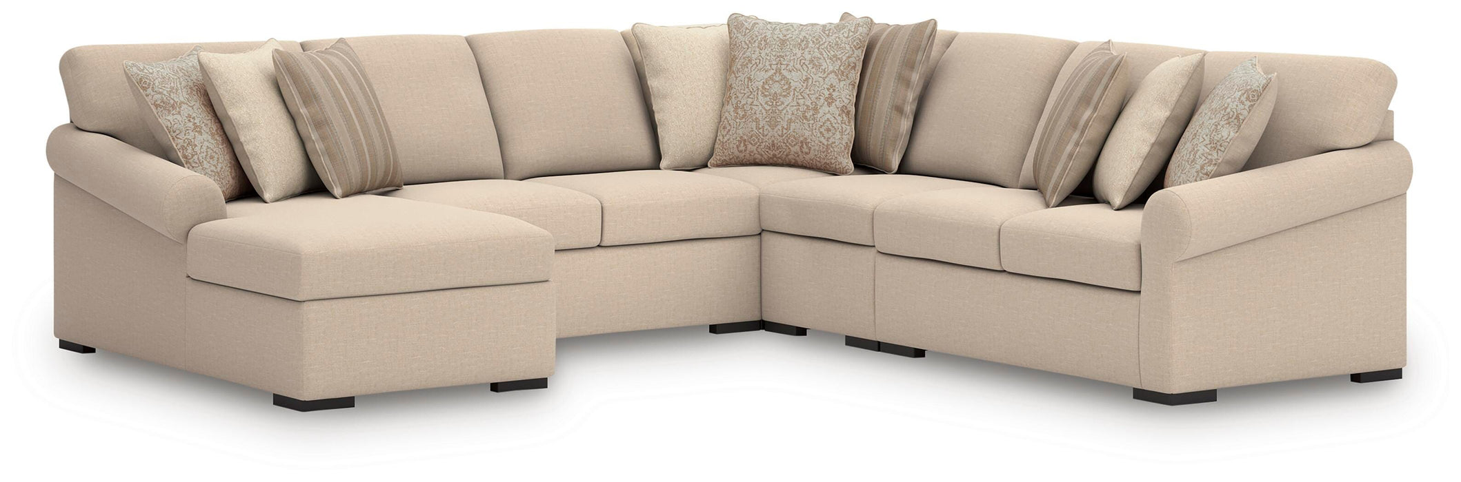 LadyMae Twill LadyMae 5-Piece Sectional with Chaise