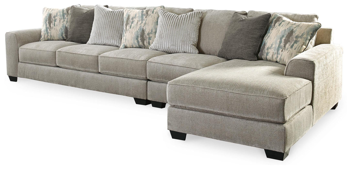 Ardsley Pewter Ardsley 3-Piece Sectional with Chaise