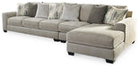 Ardsley Pewter Ardsley 3-Piece Sectional with Chaise