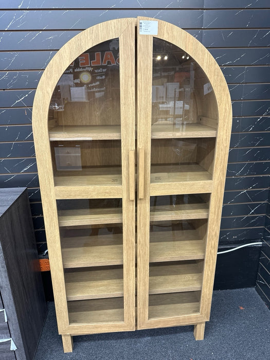 Better Homes & Gardens Juliet Arch Cabinet, Light Honey Finish - new