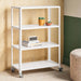 Small 44" 3 Shelf Rolling Metal Bookcase Chalk White - Room Essentials™