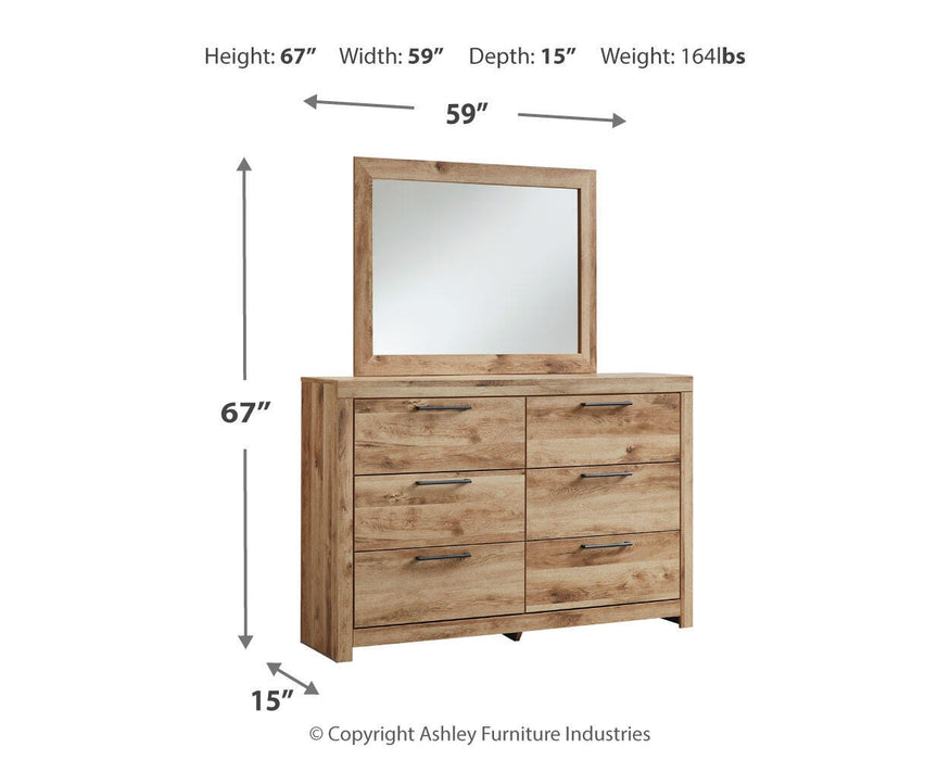 Hyanna Tan Brown Hyanna Dresser and Mirror