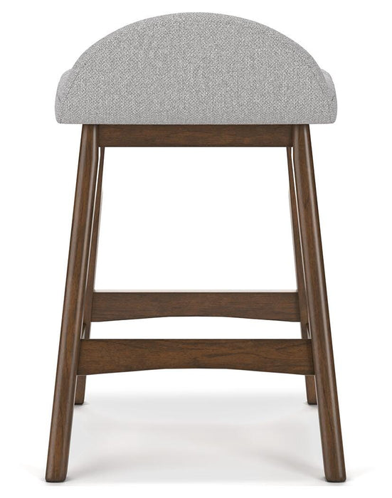 Lyncott Light Gray/Brown Lyncott Counter Height Bar Stool