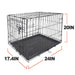 Vibrant Life Foldable 24" Metal Dog Training Crate with Divider Panel and Leak-Proof Tray