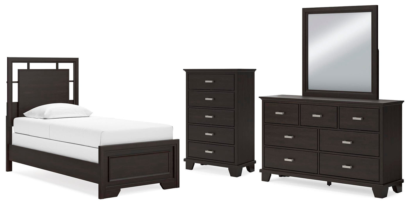 Covetown Dark Brown Bedroom Collection