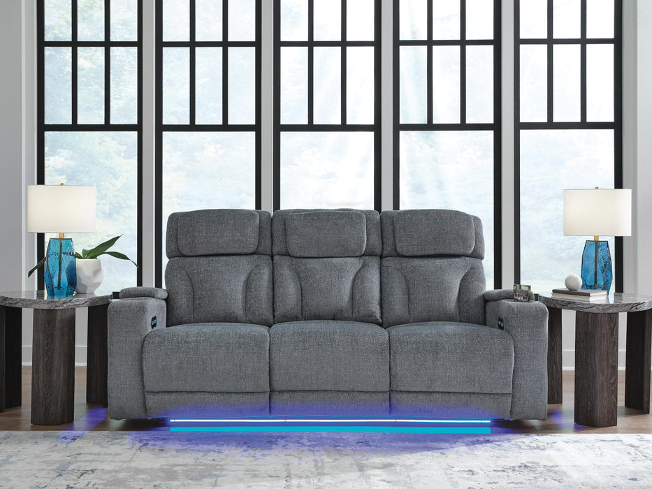 Forest Lake Steel PWR REC Sofa with ADJ Headrest