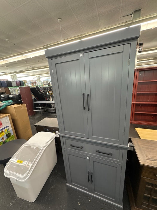 Renwick 72.5'' H Freestanding Pantry Cabinet with Doors and Adjustable Shelves,Dark Gray - use_like_new