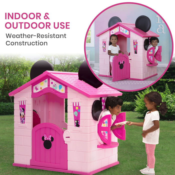 Disney Minnie Mouse Plastic Indoor,Outdoor Playhouse with Easy Assembly - use_like_new