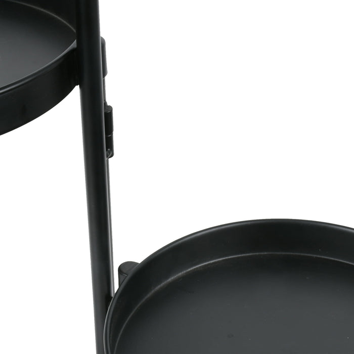 Mainstays Black Metal 3 Tier Plant Stand - open_box