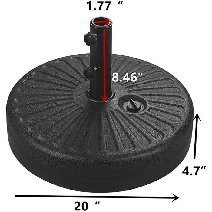 Autlaycil Water Filled Patio Umbrella Base for 7.5-13ft Patio Umbrella, Heavy Duty Market Umbrella Stand - new