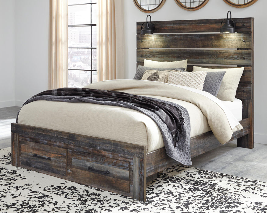 Drystan Multi Drystan Queen Panel Bed with 2 Storage Drawers