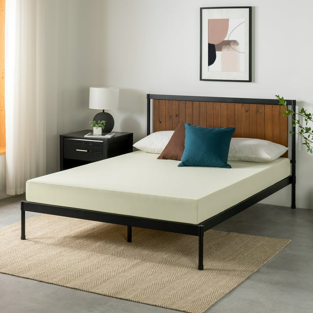 Zinus Cooling Airflow Tight Top 6" Memory Foam Mattress, Queen - new