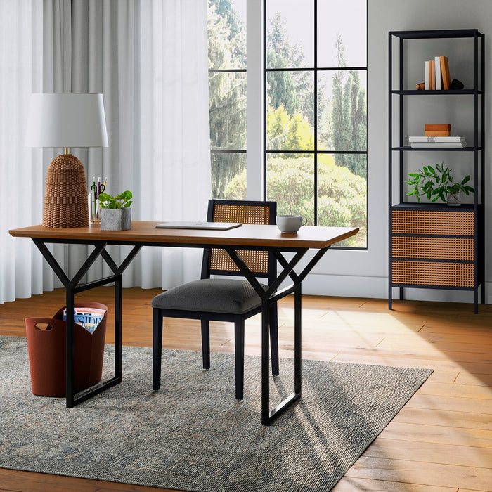 South Coast 56in Brown Writing Desk By: Threshold designed by Studio McGee - new
