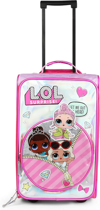 LOL Rolling Suitcase with Wheels for Girls, Hardside Travel LOL Surprise Luggage - open_box