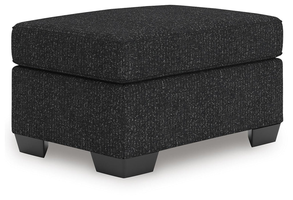 Jasmine Peaks Coal Ottoman