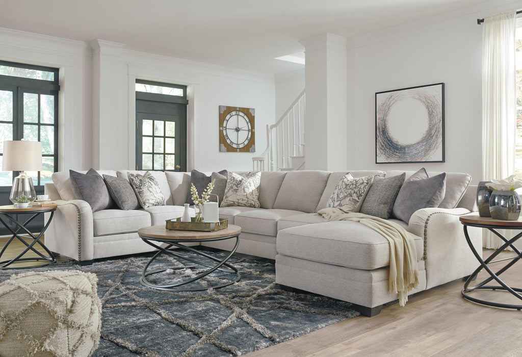 Dellara Chalk Dellara 5-Piece Sectional with Chaise