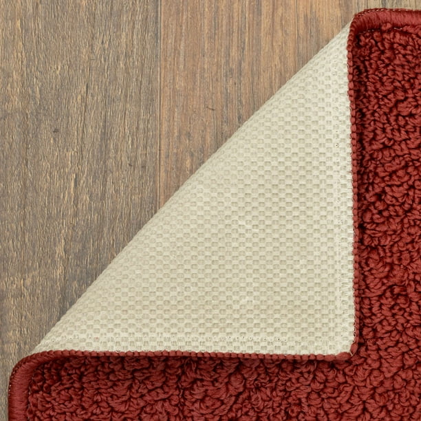 Mainstays Dylan Solid Diamond Olefin Red Indoor Runner Rug, 2'x6' - open_box