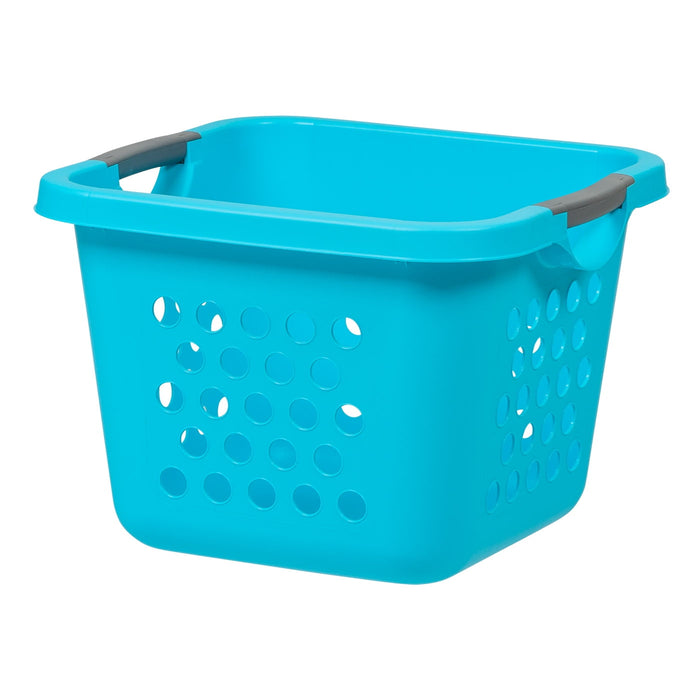 Sterilite 1.5 Bushel Square Plastic Laundry Basket, Adult, Teal - use_like_new