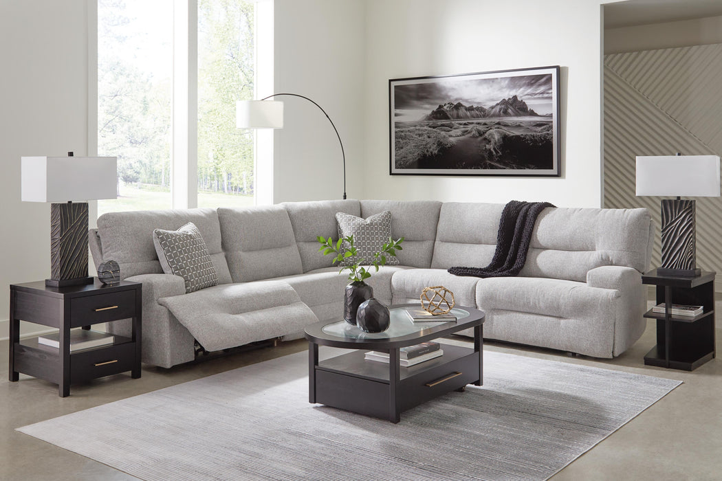 Acklen Place Pewter Acklen Place 5-Piece Power Reclining Sectional
