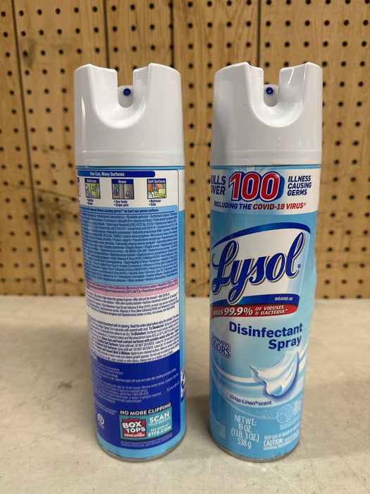 Lysol Disinfectant Spray, Crisp Linen, 19 oz - open_box