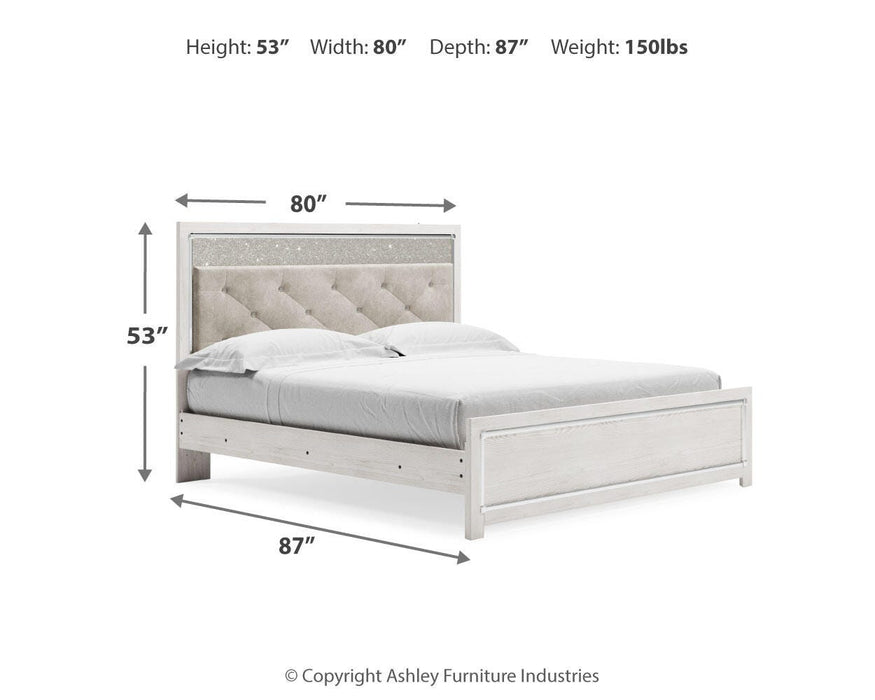 Altyra White Altyra King Panel Bed