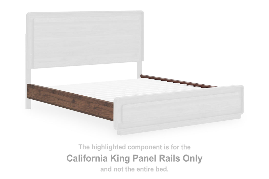 Hollinaze Walnut Brown California King Panel Rails