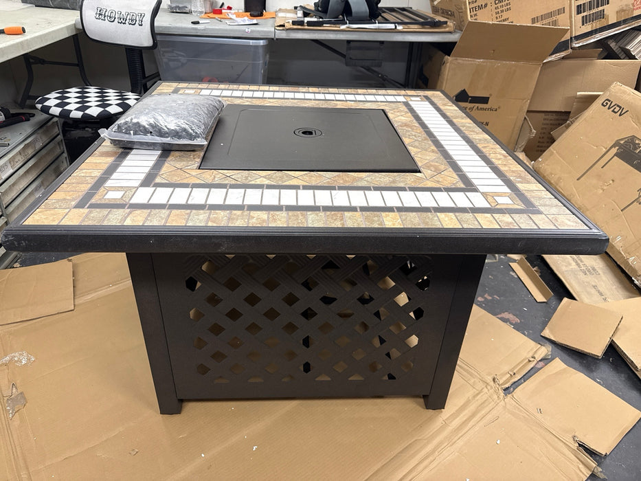 Crosley Furniture Tucson Outdoor Propane Fire Pit Table for Outside Patio Backyard Deck, 50,000 BTU - new