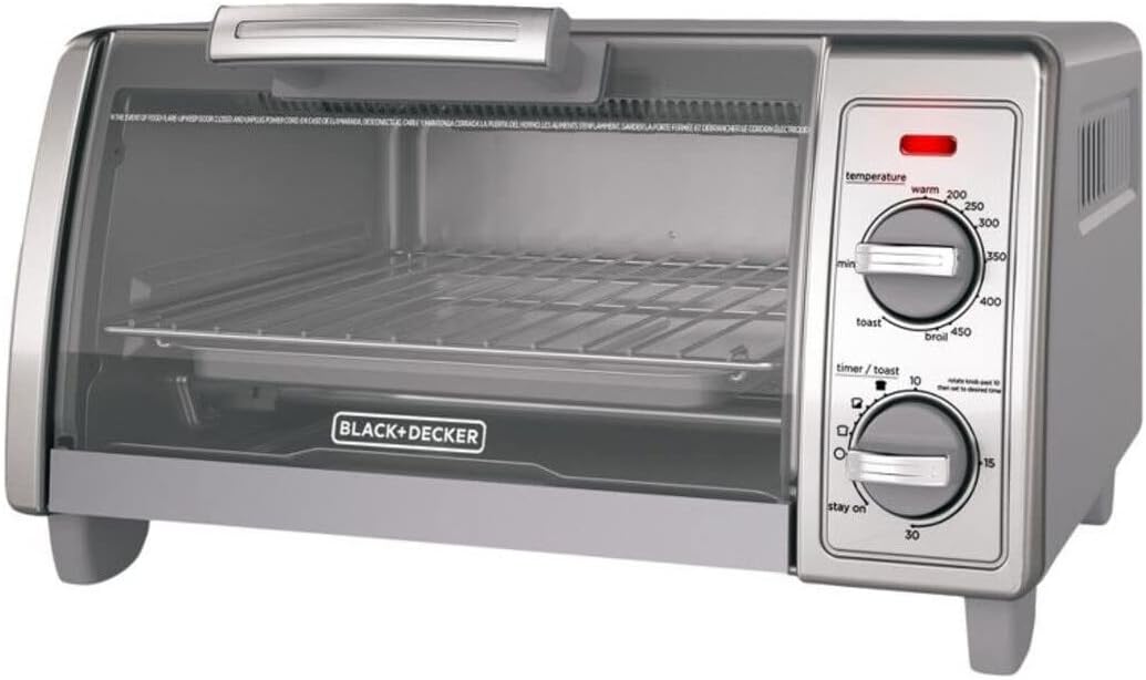 BLACK+DECKER 4 Slice Toaster Oven Stainless Steel TO1700SG - used_good