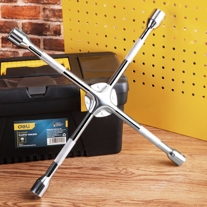 Deli Automotive 18-inch Lug Wrench,Universal Heavy Duty Non-Slip 4-Way Cross Tire Wrench,High Quality Alloy Steel - new