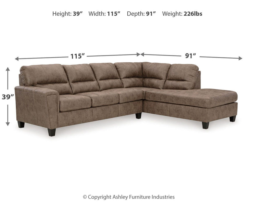 Navi Fossil Navi 2-Piece Sectional Sofa Chaise