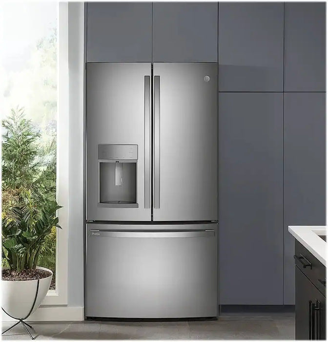 GE Profile - 27.7 Cu. Ft. French-Door Refrigerator with Hands-Free AutoFill - Stainless Steel - new