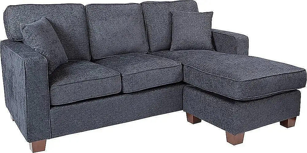 OSP Home Furnishings - Russell L-Shape Sectional Sofa - Navy - open_box