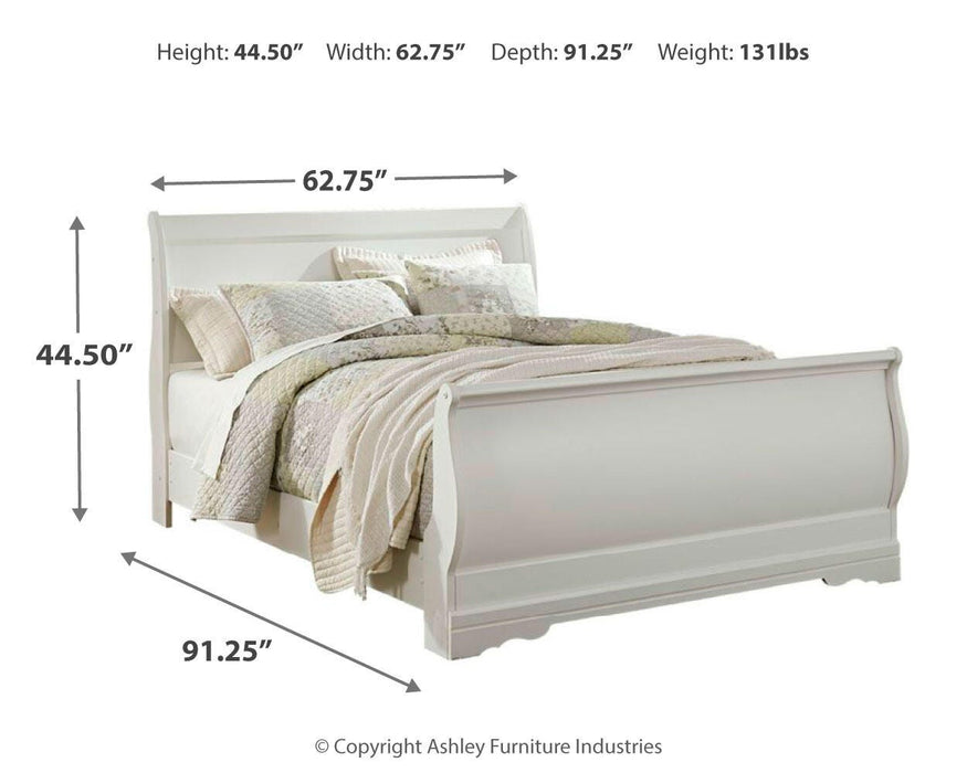 Anarasia White Anarasia Queen Sleigh Bed