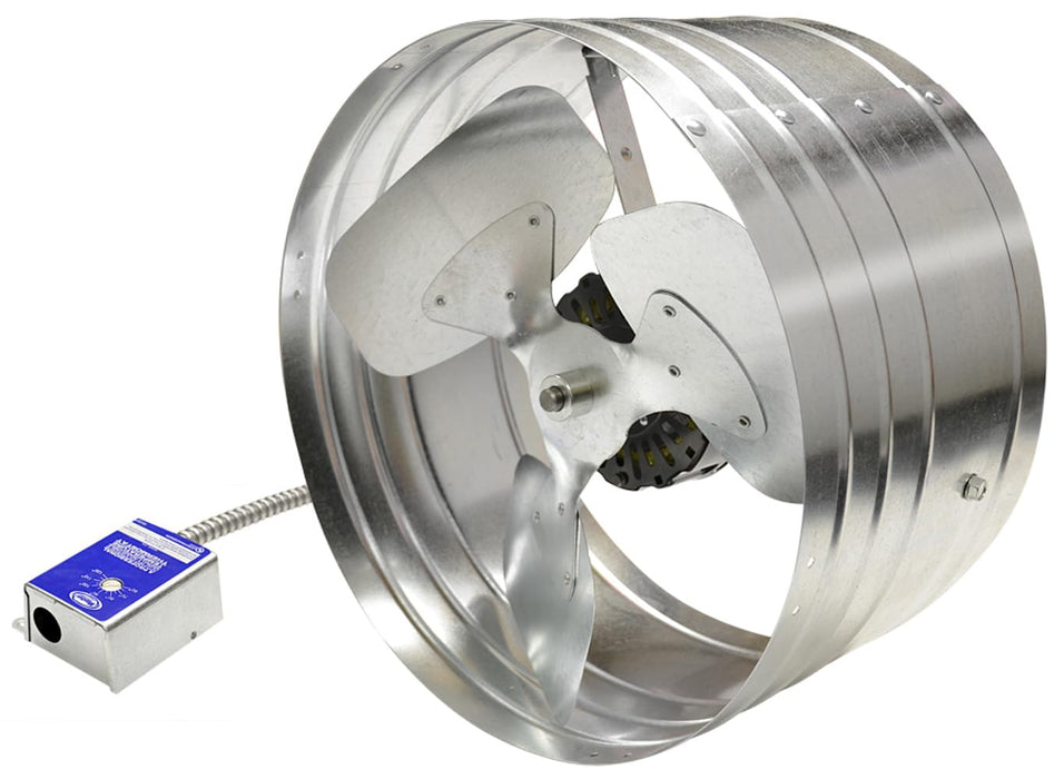 Master Flow GAF 1450 CFM Power Gable Mount Fan with Adjustable Power thermostat (PT6): Easy Installation & Efficient Exhaust Ventillation|High Airflow Capacity for attic spaces upto 2300 sq.