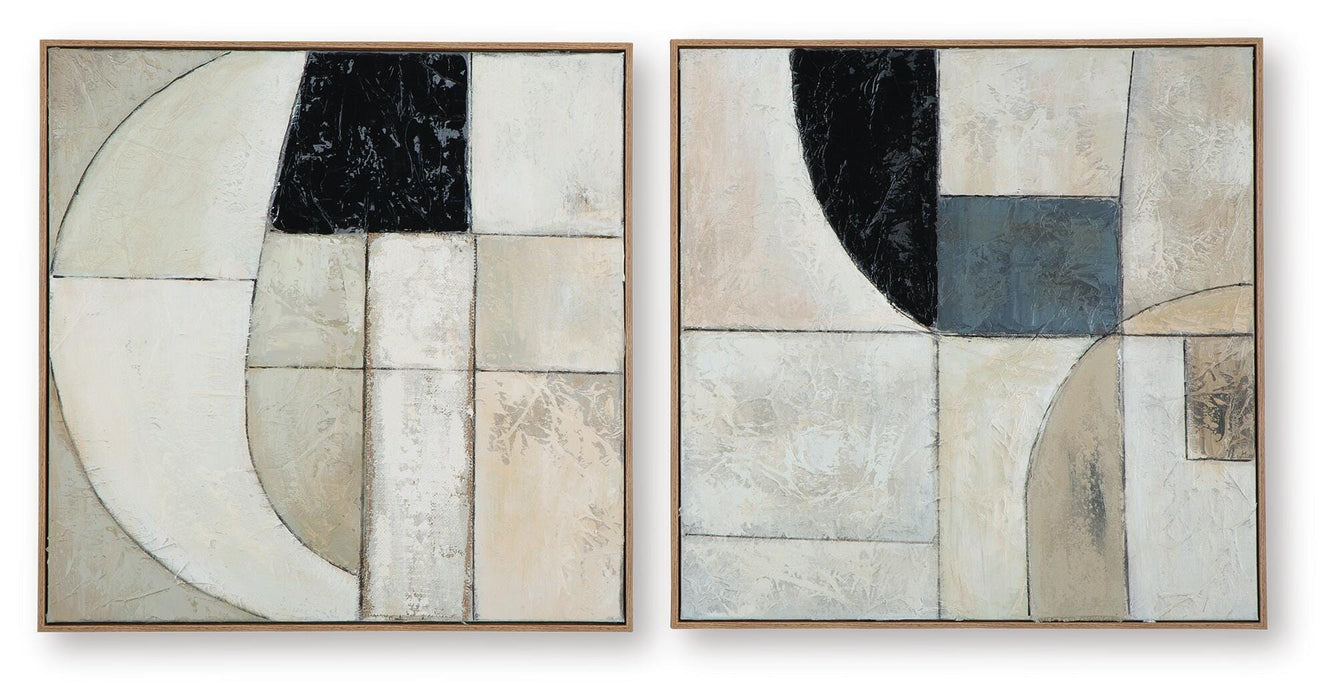 Bexlen Tan/Taupe/Black Wall Art Set (Priced Per Item, Must Order 2, 4, 6, or 8)