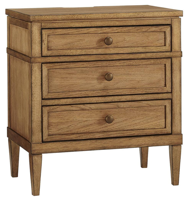 Sharlance Brown Three Drawer Night Stand