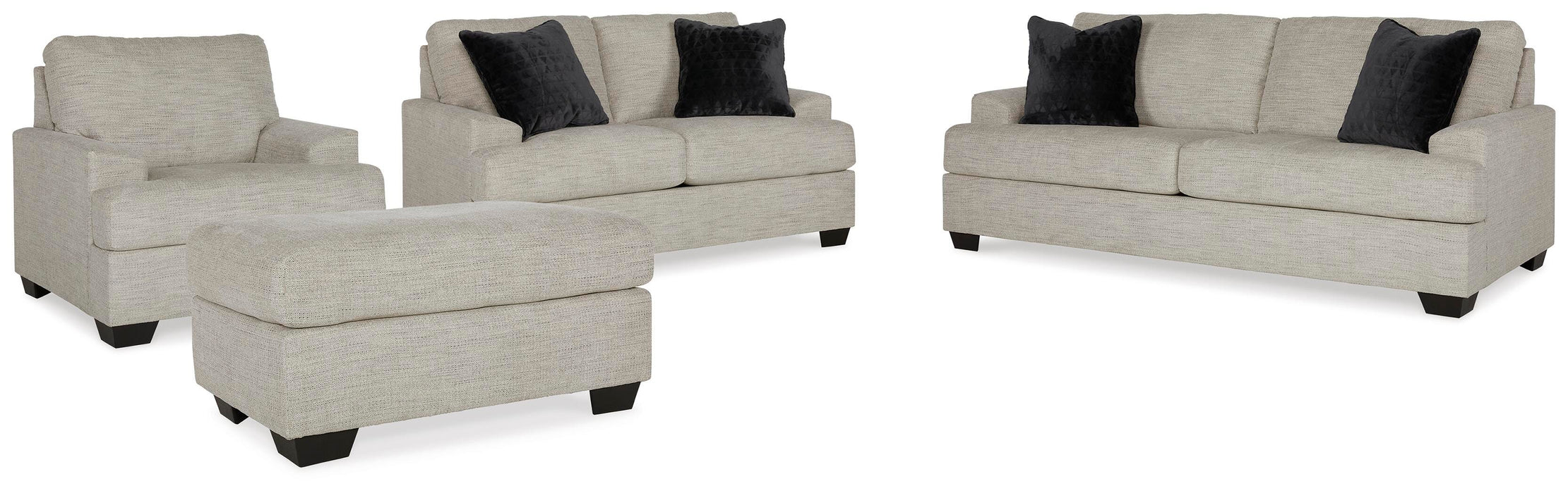 Vayda Pebble Vayda Sofa, Loveseat, Chair and Ottoman