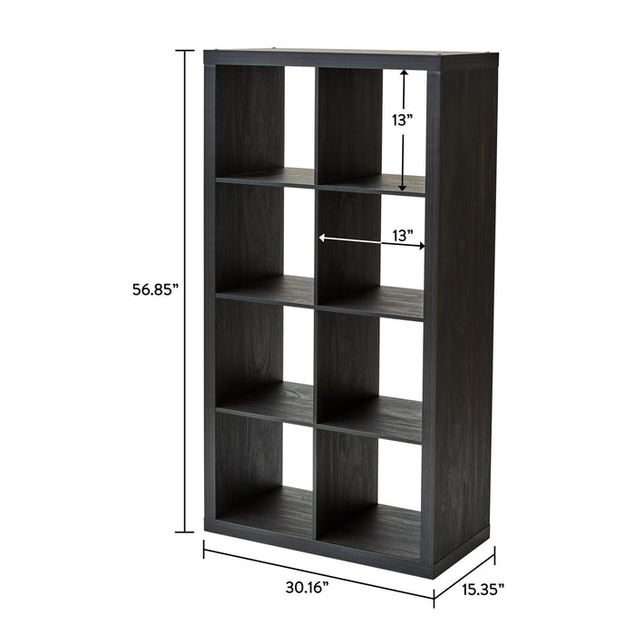 Better Homes & Gardens 8 Cube Storage Organizer, Charcoal - new